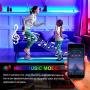 Smart LED Strip Lights Bluetooth 32.8FT, YUMQUA RGB Led Light Strip Music Sync Color Changing, Built-in Mic, App Control + Remote, 5050 300 LEDs Tape Lights for Bedroom, TV, Party and Home