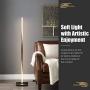 Tangkula Helix LED Floor Lamp for Living Rooms, 48 Inch Tall Bright Contemporary Standing Pole Light with Built-in Foot Switch, for Bedrooms & Offices (Black)