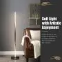Tangkula Helix LED Floor Lamp for Living Rooms, 48 Inch Tall Bright Contemporary Standing Pole Light with Built-in Foot Switch, for Bedrooms & Offices (Black)