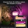 Philips Hue Calla White & Color Ambiance Outdoor Smart Pathway light extension (Hue Hub & Base Kit), 1 Hue White & Color Pathway light + mounting kit, Works with Alexa, HomeKit & Google Assistant