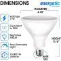 PAR38 LED Flood Outdoor Light Bulb, 5000K Daylight, 90 Watt Equivalent (11W), Wet Rated, 900LM, E26 Base, Non-Dimmable, UL, 6 Pack