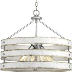 Progress Lighting P500023-141 Gulliver Four-Light Pendant, Galvanized Finish