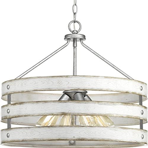 Progress Lighting P500023-141 Gulliver Four-Light Pendant, Galvanized Finish Progress Lighting P500023-141 Gulliver Four-Light Pendant, Galvanized Finish