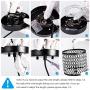 MAYNA Modern Mini Pendant Light, Ceiling Lamp Hanging Lighting Fixture with Hand Crafted Glass Bead for Kitchen Restaurant Cafe Dining Room Indoor, Black, 1-Pack ,20CM Diameter
