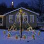 Solar Christmas Decorations Lights Set of 2, IP65 Waterproof Solar Christmas Tree Lights, LED Solar Christmas Pathway Lights Outdoor, Solar Garden Stake Lights for Yard, Patio, Courtyard, Lawn (2PCS)