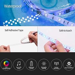 Led Strip Lights 32.8ft with Remote ,WEILY 10M Led Lights Waterproof Music Sync RGB Led Light Strip for Bedroom Decoration