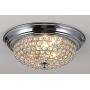 SEELIGHT Lighting, 3-Light Chrome Finish Crystal LED Flush Mount Light Fixture, Ceiling Light for Bedroom, Dining Room, Hallway Etc. LED Bulbs Included
