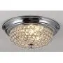 SEELIGHT Lighting, 3-Light Chrome Finish Crystal LED Flush Mount Light Fixture, Ceiling Light for Bedroom, Dining Room, Hallway Etc. LED Bulbs Included