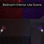USB Star Night Light, 2 Packs, Romantic Car Roof Lights, Aevdor Adjustable USB Night Light for Bedroom, Car, Party, Ceiling and More - Plug and Play (1 Red & 1 Violet Blue)
