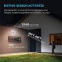 PARMIDA LED Solar Security Light, Motion Sensor Operated, Rechargeable with Solar Panel, 1000LM, Dusk to Dawn Setting, Waterproof Outdoor Light, Optional Dry Battery Backup, 5000K - Dual-Head, Black