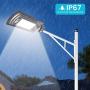 720W Solar Street Lights Outdoor, 480 LEDs Solar Parking Lot Lights Motion Sensor, IP67 Waterproof 7000K Street Light, Super Bright Solar Powered Lighting for Garage,Garden,Playground,Patio,Driveway