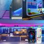 Led Strip Lights Flexible Led Light Strips Color Changing Music Sync RGB Rope Light 39.42 Feet with Remote Led Lights for Bedroom Room Home Kitchen TV