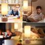 DEEPLITE Touch Control Table Lamp Bedside 3 Way Dimmable Desk Lamp Touch Sensitive Modern Accent Nightstand Lamp Ambient Night Light for Bedroom, Living Room, Office, 6 W LED Bulb Included