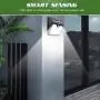 Solar Lights Outdoor 150 LED, Solar Motion Sensor Lights with 120° Wide-Angle Detection Wireless Waterproof Bright Solar Security Lights for Garden Patio Yard Deck Fence (6 Pack)