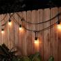 Afirst LED Outdoor String Lights 48Ft with 17 Bulbs, 15 Hanging Sockets, 2W LED Bulbs, E26 Base, Commercial Waterproof Edison String Lights for Party Patio Backyard Porch Deck Market Lighting