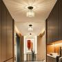 Ceiling Light Fixture Mini Hallway Modern Lighting fixtures Crystal Chandelier Semi Flush Mount for Bar Kitchen Dining Room