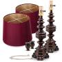 Oneach Melinda Traditional Table Lamps Set of 2 Vintage Desk Lamp for Living Room Bedroom Study 24.5'' Oil Rubbed Bronze