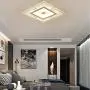 LAKIQ Modern LED Flush Mount Lighting Fixture Nordic Ultrathin Close to Ceiling Light Indoor Square Acrylic Chandelier for Living Room Bedroom Dining Room (Warm Light, 8)