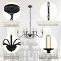 bgLight 6-Light Gold & Black Chandeliers, Farmhouse Candle Chandelier Rustic Island Light Large Ceiling Hanging Pendant Lighting for Dining Room, Kitchen Island, Living Room, Bedroom