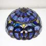Tiffany Style Lamp Stained Glass Table Reading Light Blue Purple Cloud Shade W12H18 Inch S558 WERFACTORY Lamps Parent Lover Living Room Bedroom Office Study Bedside Bookcase Desk Antique Craft Gift