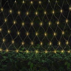 Oopswow Garden Net String Light Mesh Tree Light Outdoor String Light Twinkle Light 9.8ft x 6.6ft 192LED 8Mode for Tree wrap Lawn Backyard Indoor Christmas Decor (Warm White)