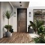 HUANXIN Lighting 1-Light Indoor/Outdoor Wall Sconce, Black with Seeded Glass Shade