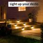 Solpex Solar Deck Lights Outdoor 16 Pack, Solar Step Lights Waterproof Led Solar Lights for Outdoor Stairs, Step , Fence, Yard, Patio, and Pathway(Warm White)