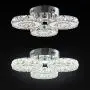 TongLan Modern Crystal Chandelier, 3 Rings LED Big Crystal Chandelier Fixtures Contemporary Stainless Steel Pendant Lights Fixtures for Dining Room Living Room (Cool White)