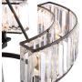 APBEAMLighting Luxury Round Crystal Chandelier Retro Pendant Lighting Hanging Ceiling Light Led Dimmable Fixture with Adjustable Chain for Living Room Dining Room Black 31.5