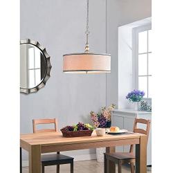 Kenroy Home 91640BS Margot Pendants, 3 Light, Brushed Steel Finish