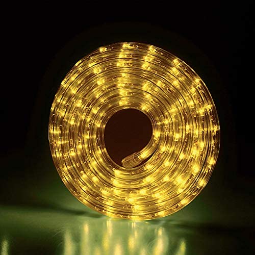 Buyagn 10Ft LED Rope Lights, LED Strip Lights Outdoor Waterproof Decorative Lighting for Indoor/Outdoor,Deck, Patio,Eaves,Backyards Garden,Party and Bedroom Decorations (Warm White)