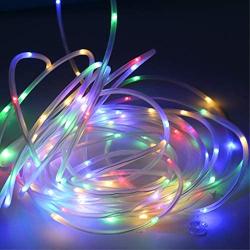 Upgrade HXWEIYE 40Ft LED Rope Light for Bedroom, Multicolor 120LED String Light with 16 Clips on Wall, Timer & 8 Modes, USB Plug-in Fairy Lights for Outdoor, Patio, Pool, Camping, Christmas Decor