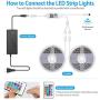Lonfenner Led Strip Lights 39.36Ft 12m 12V Power Supply Wireless Smart App 5050 RGB Light 360 LEDs with 24-Key IR Remote Controller Sync to Music Flexible Colors Changing for Home, Bedroom, Kitchen