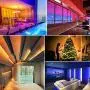 Led Strip Lights Sync to Music, Tasmor 32.8ft 5050 RGB Light Color Changing with Music IP65 Waterproof LED Rope Light with Controller for Home, Room, Bar, Party