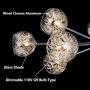 MEEROSEE Sputnik Chandeliers Modern Bubble Glass Chandelier Pendant Lighting Chrome Wired Aluminum 12-Light Fixture W37.4'' for Dining Room Living Island Kitchen Bedroom Foyer Entryway