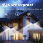 Solar Lights Outdoor, FURANDE 3 Head Super Bright Solar Motion Sensor Light Outdoor IP65 Waterproof 270° Wide Illumination Security Lights Motion Outdoor for Yard, Garage, Pathway 4 Pack