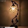 Tiffany Desk Lamp Stained Glass Table Reading Light Clear Lover Flower Petals Copper Style Shade W6H20 Inch S700 WERFACTORY Lamps Living Room Bedroom Antique Dresser Bookcase Desk Bedside Craft Gifts