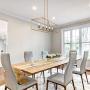 KSANA Gold Chandelier, Island Lights for Kitchen, 5-Light Modern Linear Chandeliers, 30” Large Metal Rectangle Light Fixture for Dining Room
