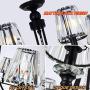 OSAIRUOS 6 Lights Contemporary Crystal Chandeliers for Dining Room Modern Rustic Pendant Lighting Fixture Hanging Round Kitchen Island Bedroom Entryway Chandelier Matte Black W28.5''