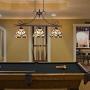 Capulina Tiffany Pool Table Lights 3-Light Dining Room Light Stained Glass Chandelier Hanging Light Tiffany Dining Table Lights Vintage Style Chandelier