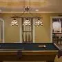 Capulina Tiffany Pool Table Lights 3-Light Dining Room Light Stained Glass Chandelier Hanging Light Tiffany Dining Table Lights Vintage Style Chandelier