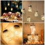 Otdair Solar Mason Jar Lights, Solar Powered Lanterns Outdoor Decorative, 30LED String Fairy Lights, Tree Lights Outdoor Hanging, for Room, Patio, Garden, Party, Wedding, Christmas, 8 PCS