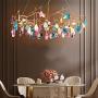 Creative Modern Firefly Chandelier,Color Agate Chandelier Nordic Modern Firefly Ceiling Light Sputnik Pendant Light Fixture For For Living Dining Room