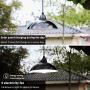 Solar Lights Outdoor, LOZAYI IP65 Waterproof Solar Light,Remote Control 16.4Ft Cord LED Shed Light Pendant Light with Adjustable Solar Panel for Garden Patio Home Decorate-Cool White