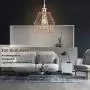 Xingoo Modern Pendant Lighting Industrial Hanging Light Fixture,Deformable Indoor Lighting Adjustable Ceiling Pendant Light for Kitchen Island Dining Room Bedroom Farmhouse Lighting,Rose Gold