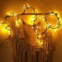 Global String Lights, 8.3Ft 8 Modes 72 Led Vines Lights Curtain Decorations Lights, Window Lights for Patio Garden Wedding Party Bookshelf, Warm White