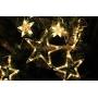 2Packs 12Stars 138LED Window Curtain String Lights Fairy Lights 8 Flashing Modes Decoration Remote Control for Christmas Home Holiday Festival Party Wedding Bedroom Indoor Outdoor Decor (Warm White)