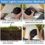 Solar Christmas Decorations Lights Set of 2, IP65 Waterproof Solar Christmas Tree Lights, LED Solar Christmas Pathway Lights Outdoor, Solar Garden Stake Lights for Yard, Patio, Courtyard, Lawn (2PCS)