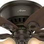 Hunter Fan Company 51091 Hunter Builder Indoor Low Profile Ceiling Fan with LED Light and Pull Chain Control, 42'', New Bronze