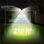 Solar Lights Outdoor[4 Optional Lighting Modes & 270° Lighting Angle], Towkka 222 LED Solar Motion Sensor Lights Wireless IP65 Waterproof Outdoor Security Lights for Deck, Fence, Yard, Patio(6 Pack)